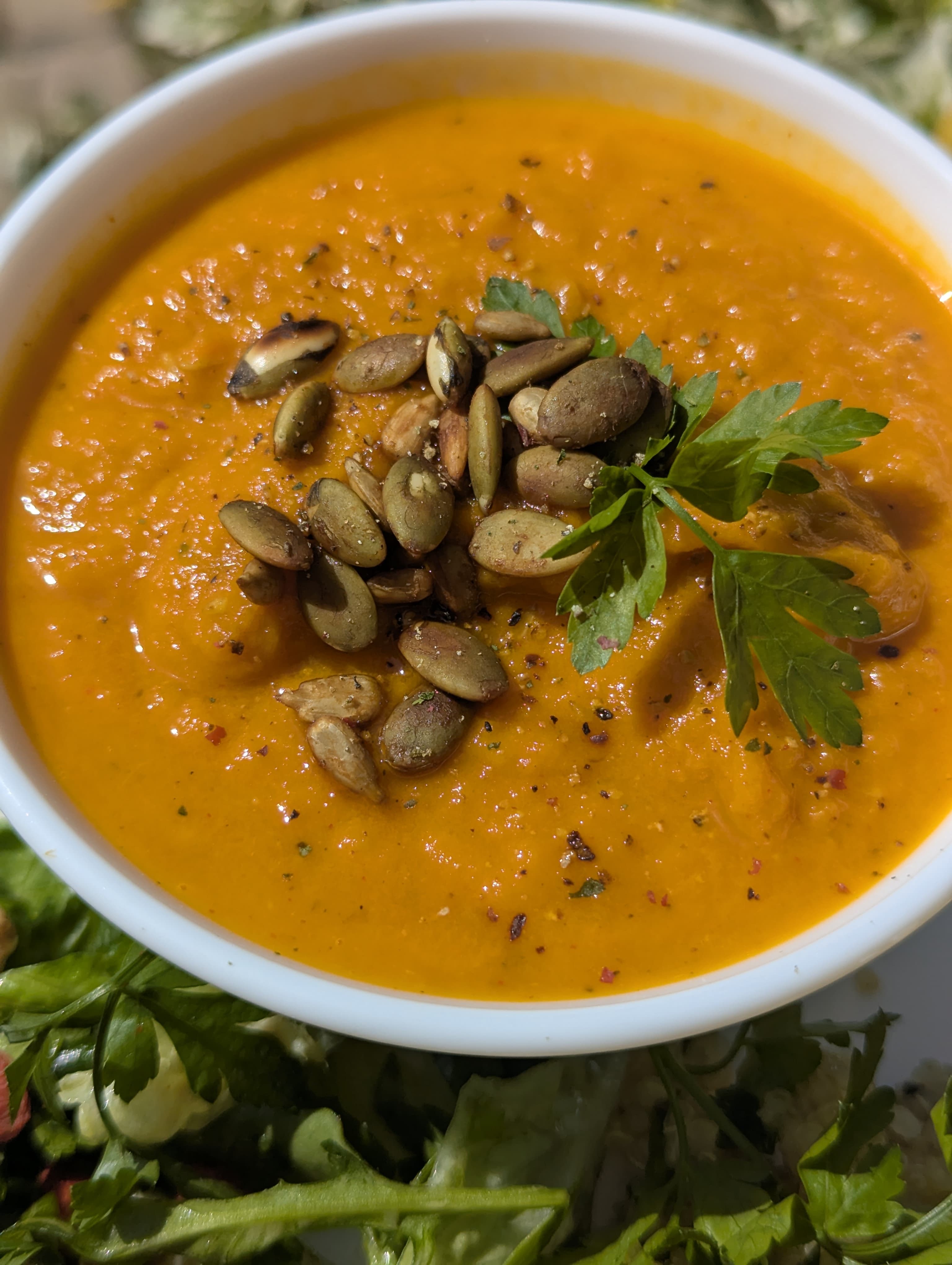 Carrot, Butternut Squash & Coriander Soup