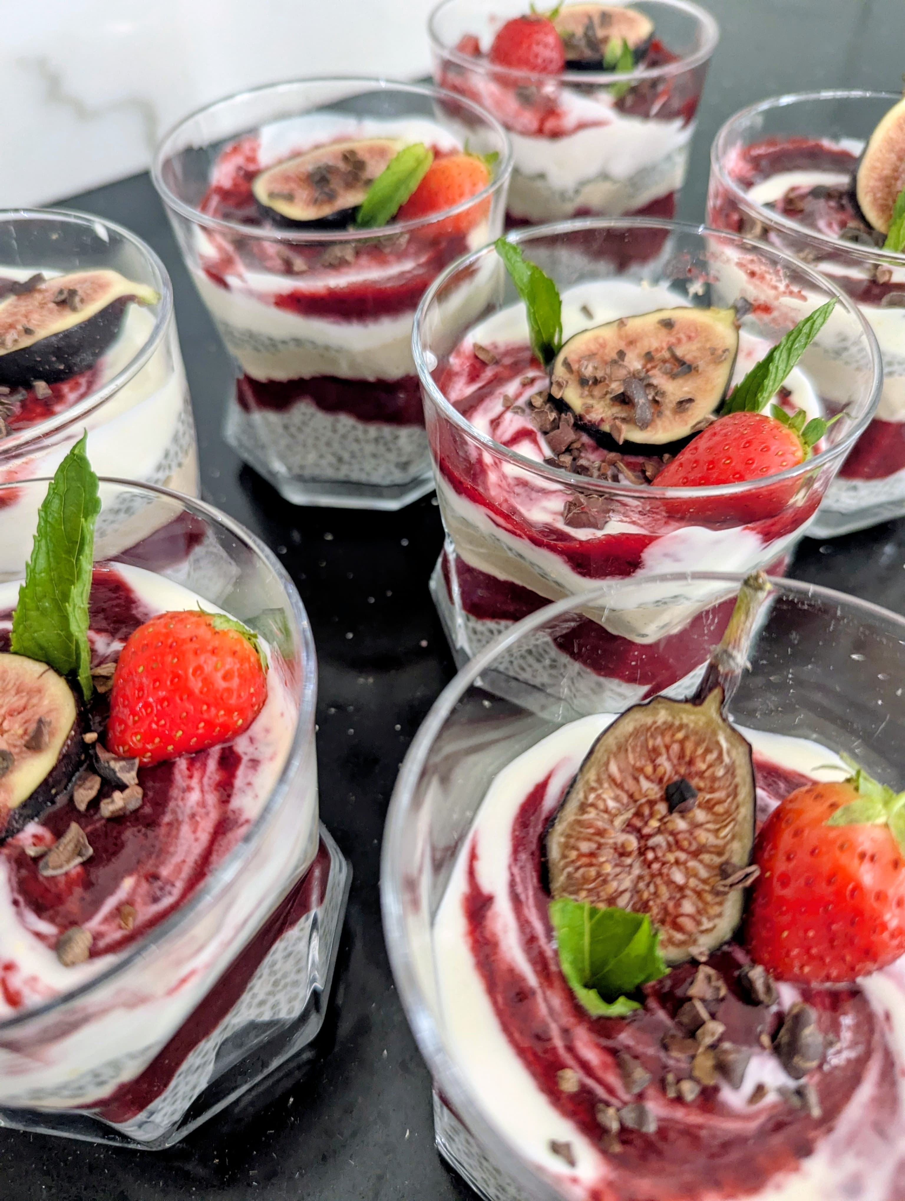 Strawberry Fig Chia Seed Pudding